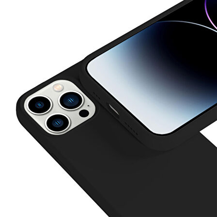 Buff iPhone 14 Pro Max Rubber S Kılıf Black