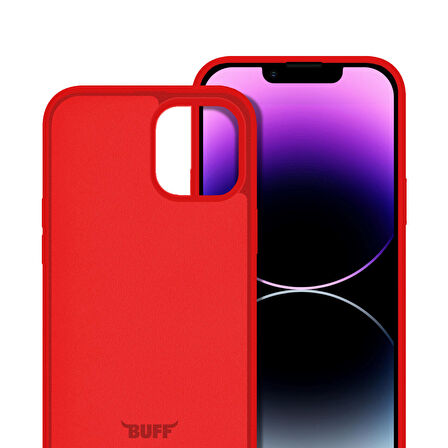 Buff iPhone 14 Pro Max Rubber S Kılıf Red