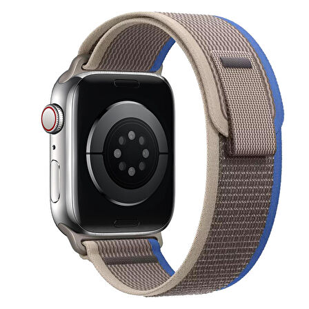 Buff Apple Watch Uyumlu Fabric Loop Kayış 38/40/41mm Gray-Blue 