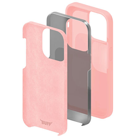 Buff iPhone 14 Rubber Fit Kılıf Pink