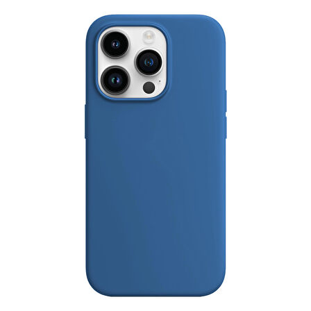 Buff iPhone 14 Pro Max Rubber Fit Kılıf Mid Blue