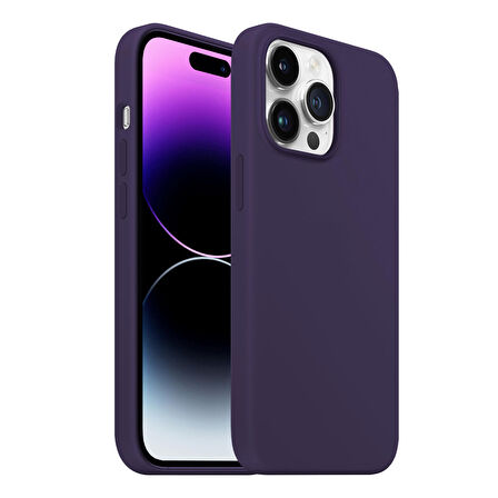 Buff iPhone 14 Pro Max Rubber Fit Kılıf Purple