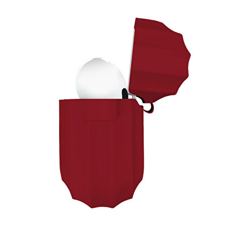 Buff Airpods Pro Rubber Silicone Case Wine Red