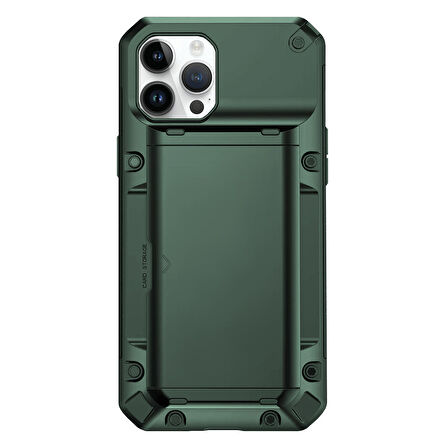 Buff iPhone 14 Pro Max Slide Armor Kılıf Dark Green