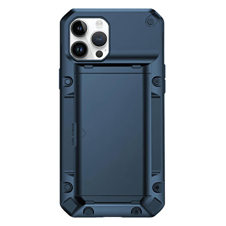 Buff iPhone 14 Pro Max Slide Armor Kılıf Blue