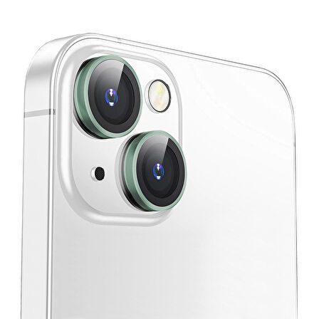 Buff iPhone 13 / 13 Mini Kamera Metal Lens Koruyucu Dark Green