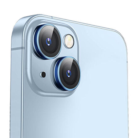 Buff iPhone 13 / 13 Mini Kamera Metal Lens Koruyucu Navy Blue