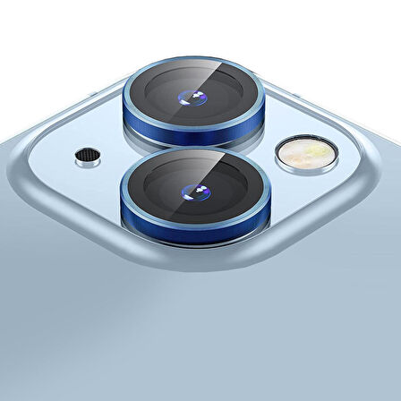 Buff iPhone 13 / 13 Mini Kamera Metal Lens Koruyucu Navy Blue