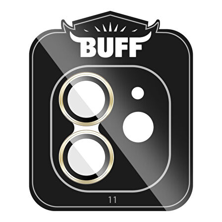 Buff iPhone 11 / 12 / 12 Mini Kamera Metal Lens Koruyucu Gold