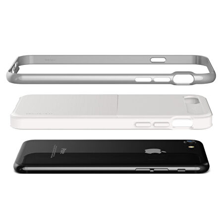 VRS Design iPhone Se 2022/2020/8/7 New High Pro Shield Kılıf White Silver