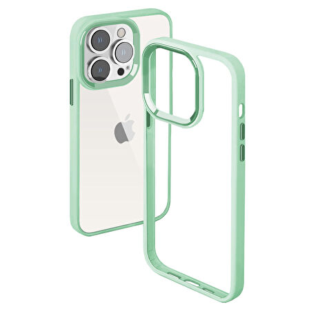 Buff iPhone 14 Pro Max New Air Bumper Kılıf Light Green
