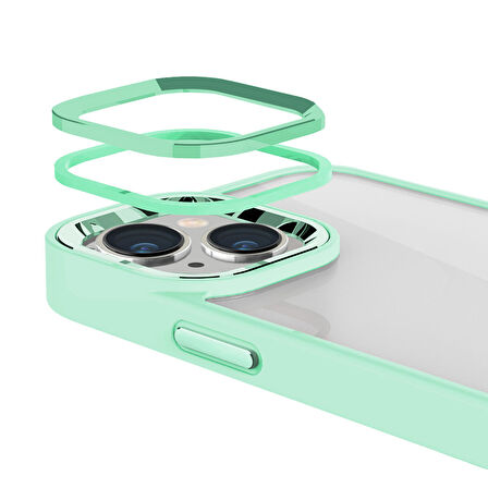 Buff iPhone 14 New Air Bumper Kılıf Light Green