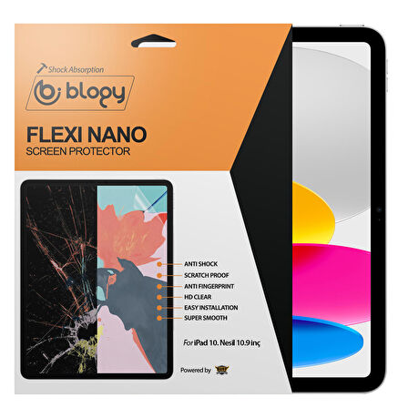 Blogy iPad 10. Nesil 10.9 inç Flexi Nano Ekran Koruyucu