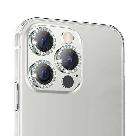 Buff iPhone 14 Pro / 14 Pro Max Diamond Lens Koruyucu Dark Green
