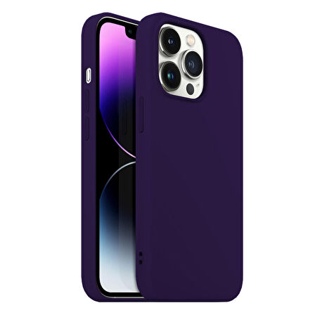 Buff iPhone 14 Pro Max Rubber S Kılıf Purple