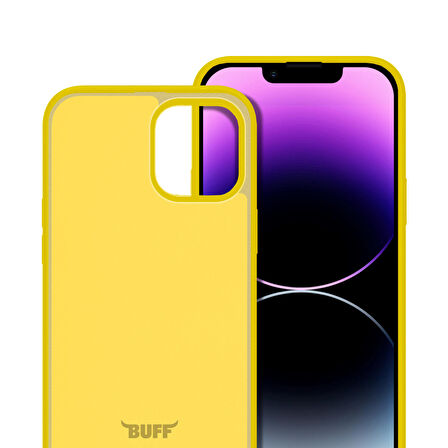 Buff iPhone 14 Pro Max Rubber S Kılıf Yellow