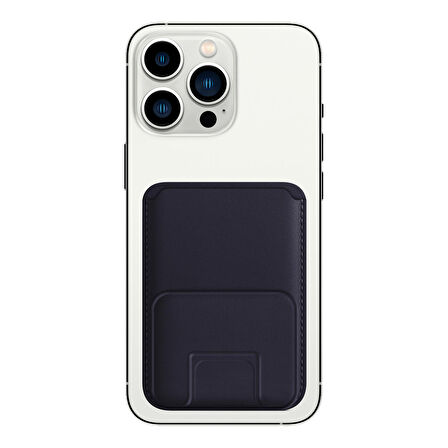Buff iPhone WalletMag Stand Deri Cüzdan Purple