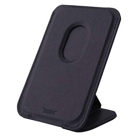 Buff iPhone WalletMag Stand Deri Cüzdan Purple