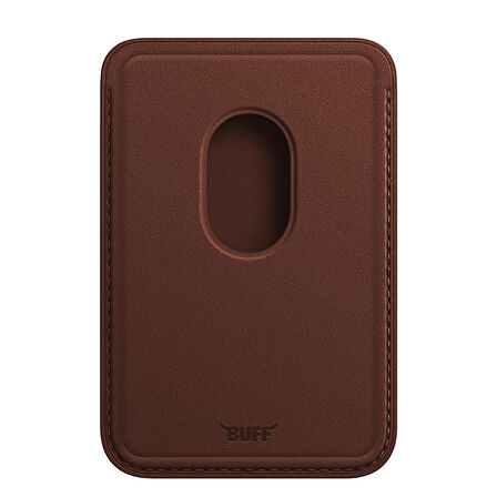 Buff iPhone WalletMag Stand Deri Cüzdan Umber