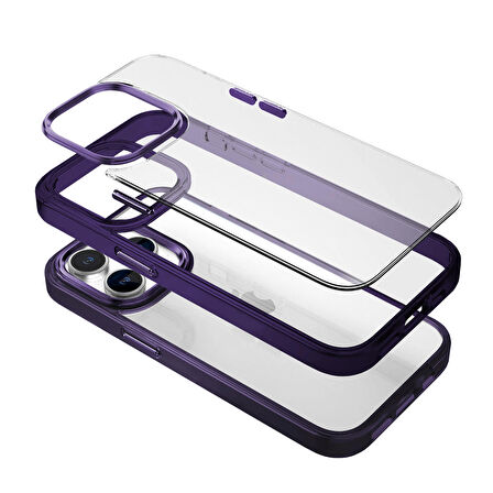 Buff iPhone 15 Pro Max New Air Bumper Kılıf Purple