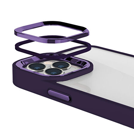 Buff iPhone 15 Pro Max New Air Bumper Kılıf Purple