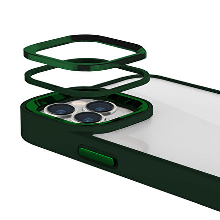 Buff iPhone 15 Pro Max New Air Bumper Kılıf Green