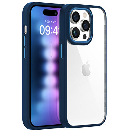 Buff iPhone 15 Pro Max New Air Bumper Kılıf Blue