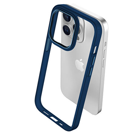 Buff iPhone 15 Pro Max New Air Bumper Kılıf Blue