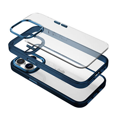 Buff iPhone 15 Pro Max New Air Bumper Kılıf Blue
