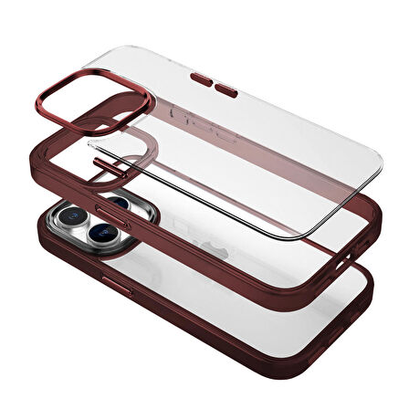 Buff iPhone 15 Pro Max New Air Bumper Kılıf Plum