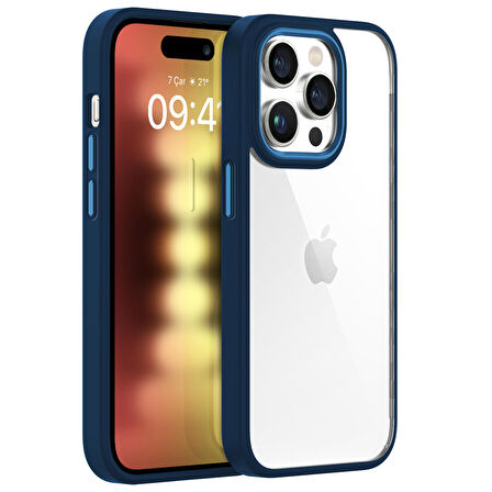 Buff iPhone 15 Pro New Air Bumper Kılıf Blue