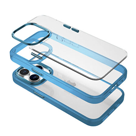 Buff iPhone 15 Pro New Air Bumper Kılıf Sierra Blue