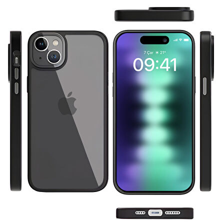 Buff iPhone 15 Plus New Air Bumper Kılıf Black