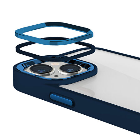 Buff iPhone 15 Plus New Air Bumper Kılıf Blue