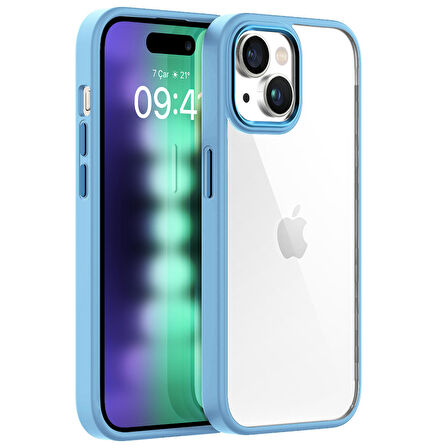 Buff iPhone 15 Plus New Air Bumper Kılıf Sierra Blue