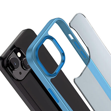 Buff iPhone 15 Plus New Air Bumper Kılıf Sierra Blue