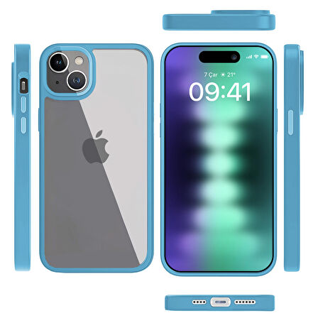 Buff iPhone 15 Plus New Air Bumper Kılıf Sierra Blue
