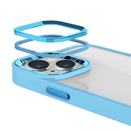 Buff iPhone 15 Plus New Air Bumper Kılıf Sierra Blue