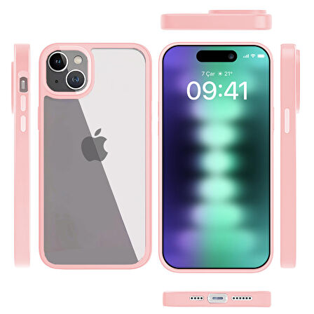Buff iPhone 15 Plus New Air Bumper Kılıf Pink