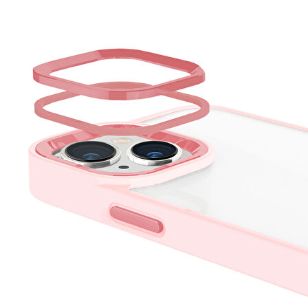 Buff iPhone 15 Plus New Air Bumper Kılıf Pink