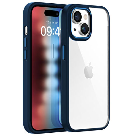 Buff iPhone 15 New Air Bumper Kılıf Blue