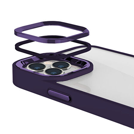 Buff iPhone 13 Pro Max New Air Bumper Kılıf Purple