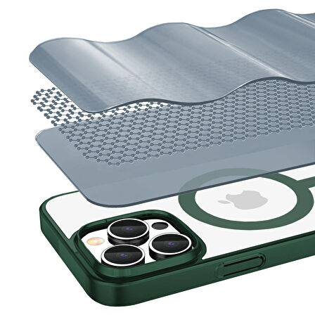 Buff iPhone 15 Pro Max MagSafe Slim Fit Kılıf Dark Green