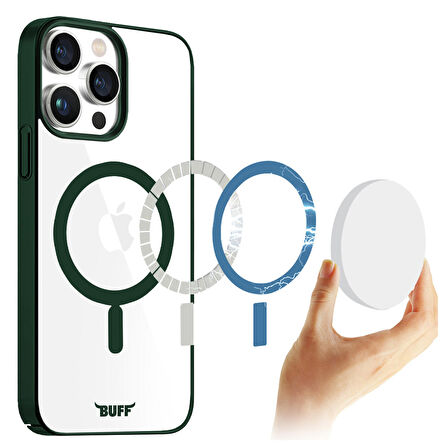 Buff iPhone 15 Pro Max MagSafe Slim Fit Kılıf Dark Green