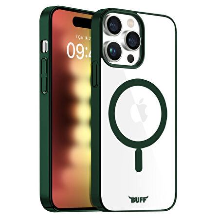 Buff iPhone 15 Pro MagSafe Slim Fit Kılıf Dark Green