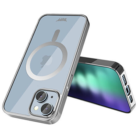Buff iPhone 15 Plus MagSafe Slim Fit Kılıf Silver