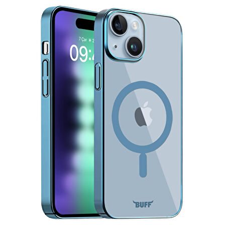 Buff iPhone 15 Plus MagSafe Slim Fit Kılıf Light Blue