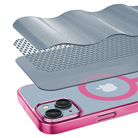 Buff iPhone 15 Plus MagSafe Slim Fit Kılıf Pink