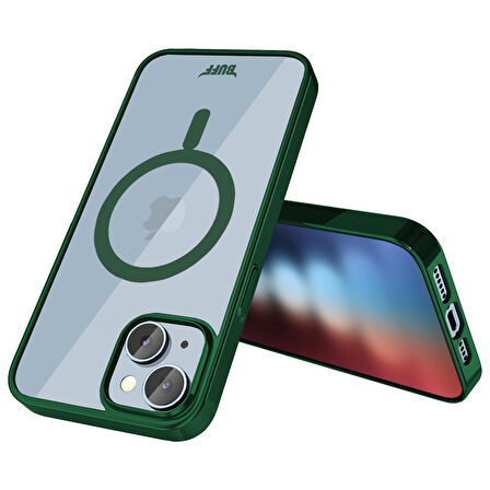 Buff iPhone 15 MagSafe Slim Fit Kılıf Dark Green