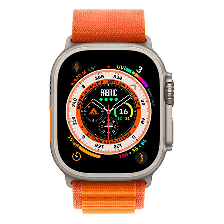 Buff Apple Watch Ultra Fabric Band 49mm Kayış Orange